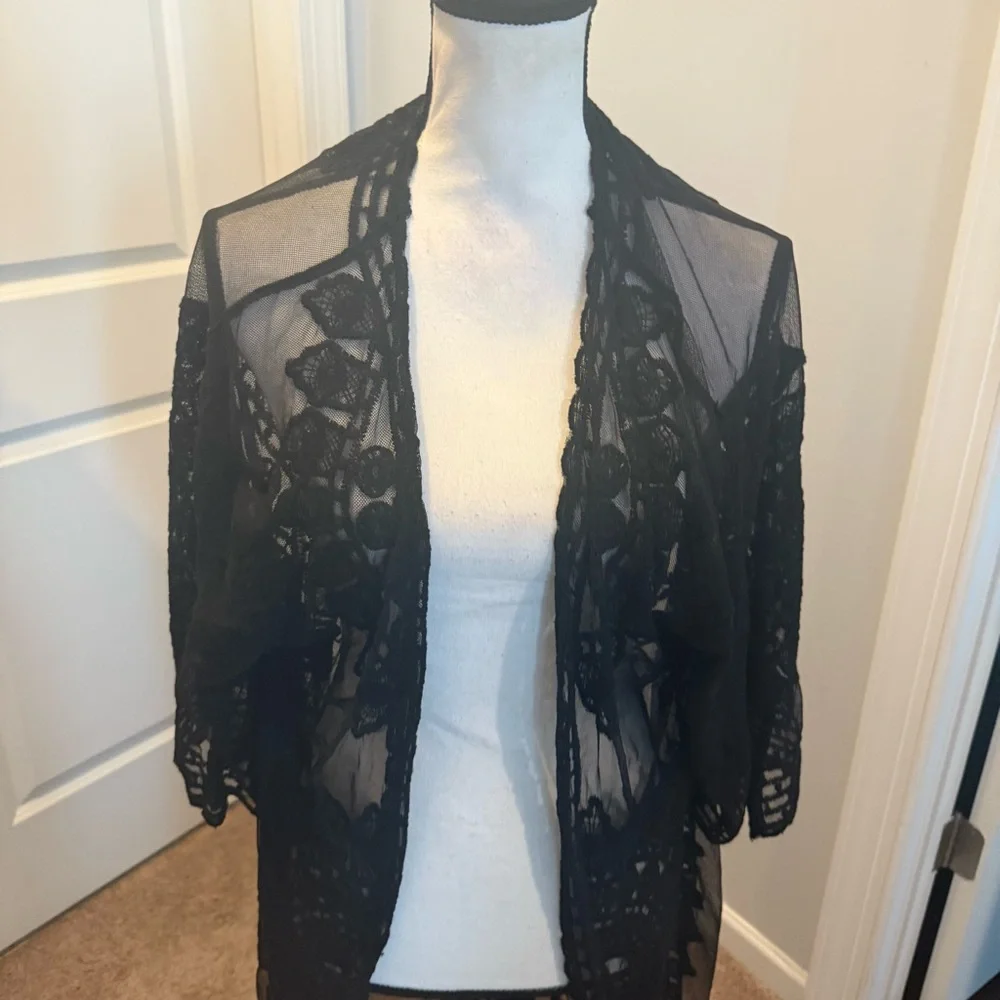 Rachel Zoe Black Lace Cover-Up nwot